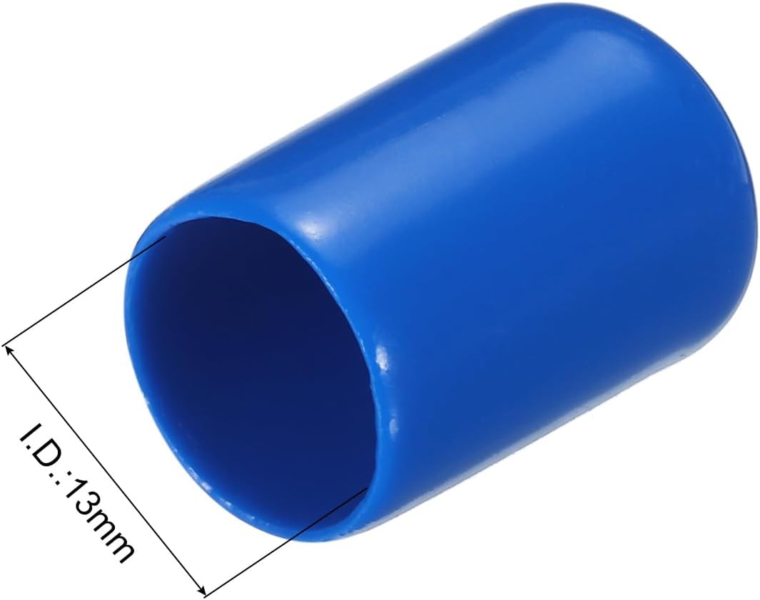 uxcell 20pcs Rubber End Caps 13mm ID Vinyl PVC Round Tube Bolt Cap Cover Screw Thread Protectors