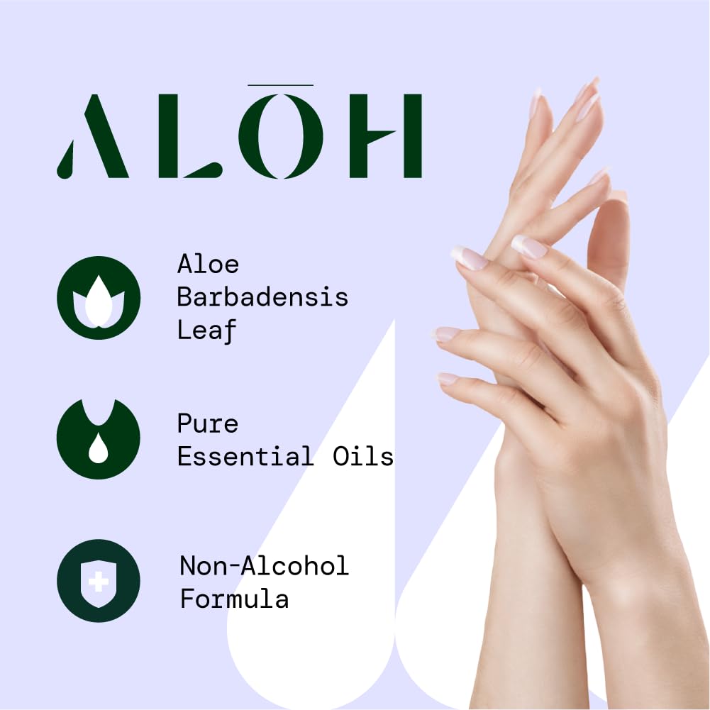ALŌH Sanitizing Hand Gel 2-pack | Sweet Orange Bergamot + Aloe | 70% Alcohol Hydrating Hand