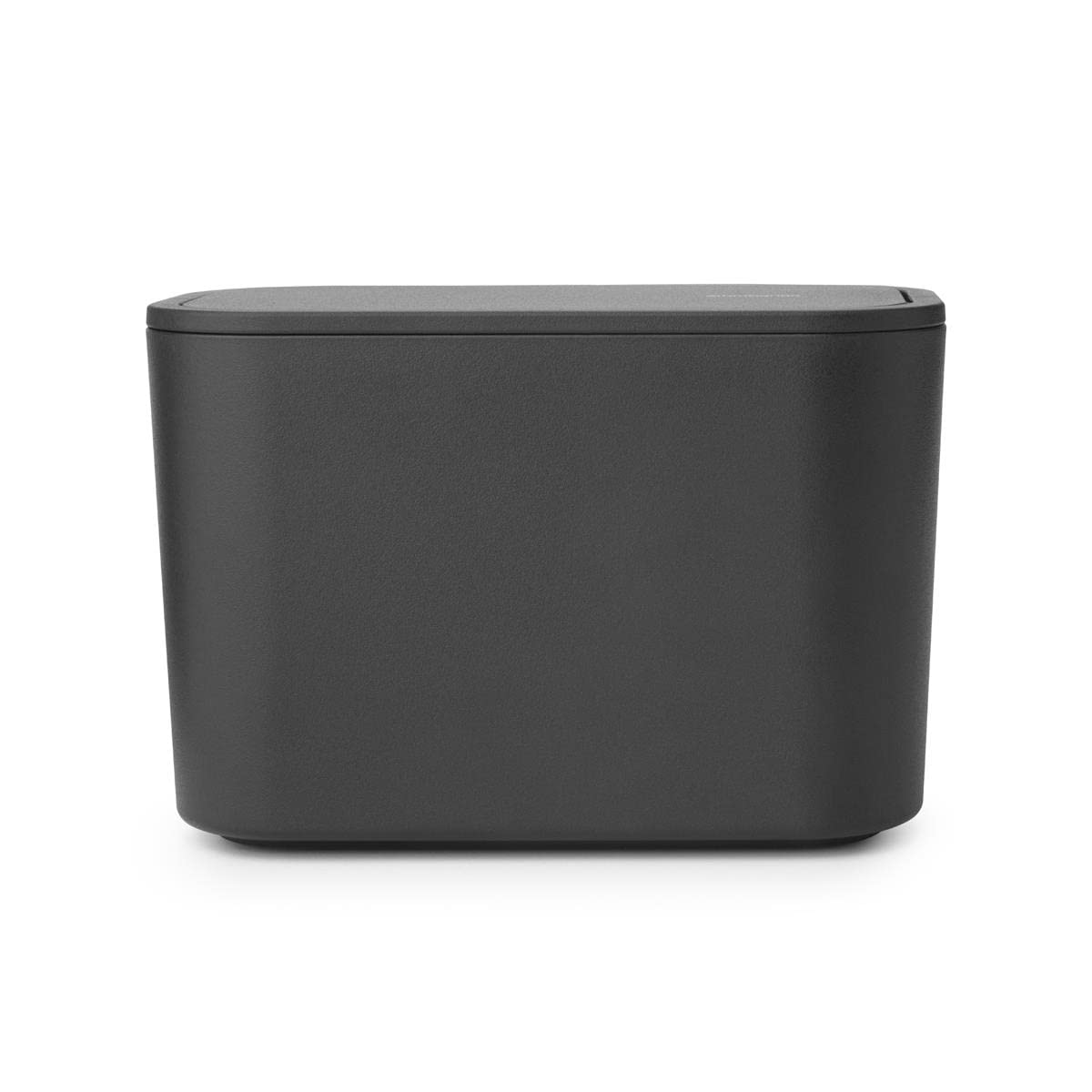Brabantia MindSet Bathroom Small Trash Caddy (Dark Gray) Hygienic Basin Top Storage Can with Swing