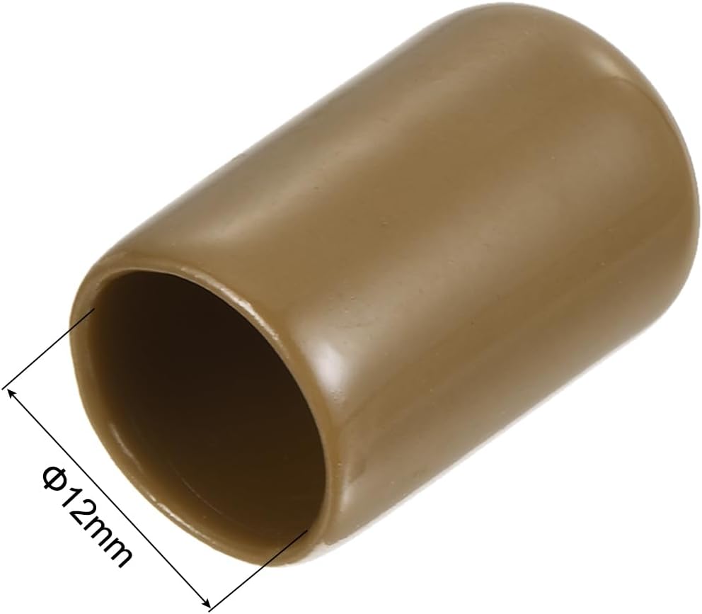 uxcell 20pcs Rubber End Caps 12mm(1/2") ID Vinyl PVC Round Tube Bolt Cap Cover Screw Thread