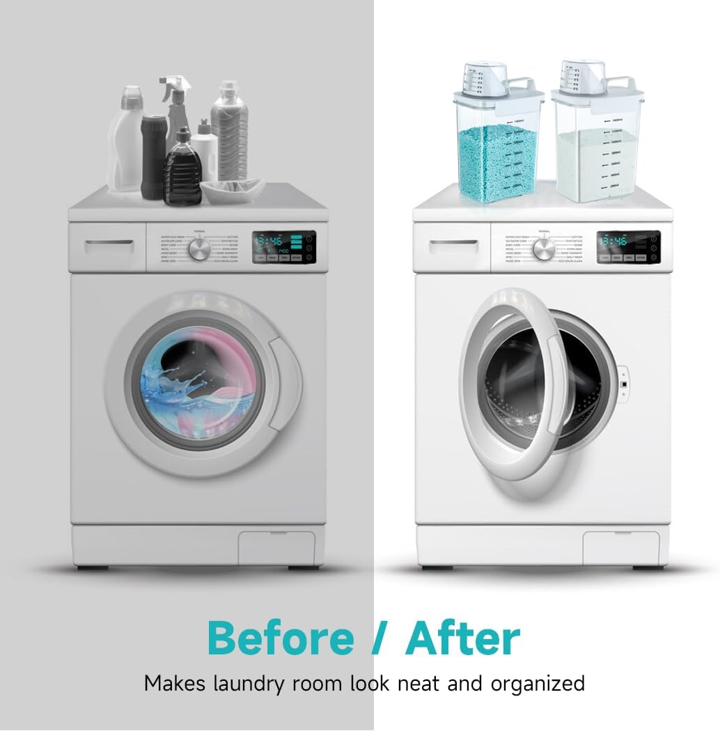 Tokokimo Laundry Detergent Dispenser - Powder Container & Scent Booster Beads Dispenser for Laundry