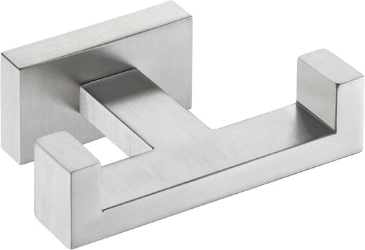 Angle Simple Towel Hook for Bathroom, SUS 304 Stainless Steel Double Robe Coat Hook, Hand Towel