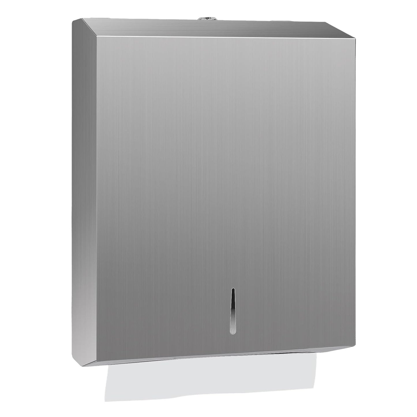 Paper Towel Dispenser Wall Mount, Brushed Stainless Steel Commercial Paper Towel Holder with Lock