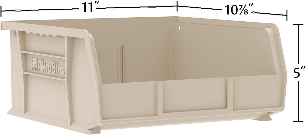 Akro-Mils 30235 AkroBins Plastic Storage Bins, Space-Saving Stackable Bins for Garage, Pantry
