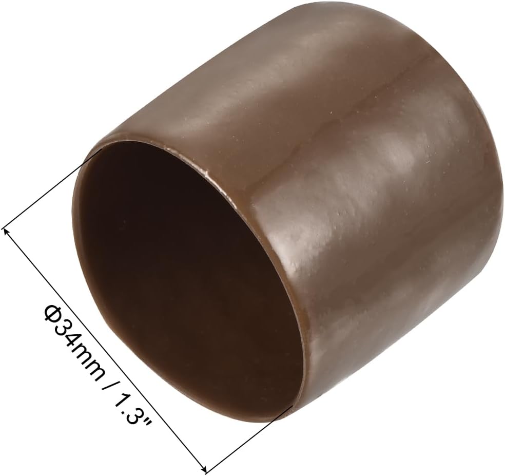 uxcell 20pcs Rubber End Caps 34mm ID Vinyl PVC Round Tube Bolt Cap Cover Screw Thread Protectors