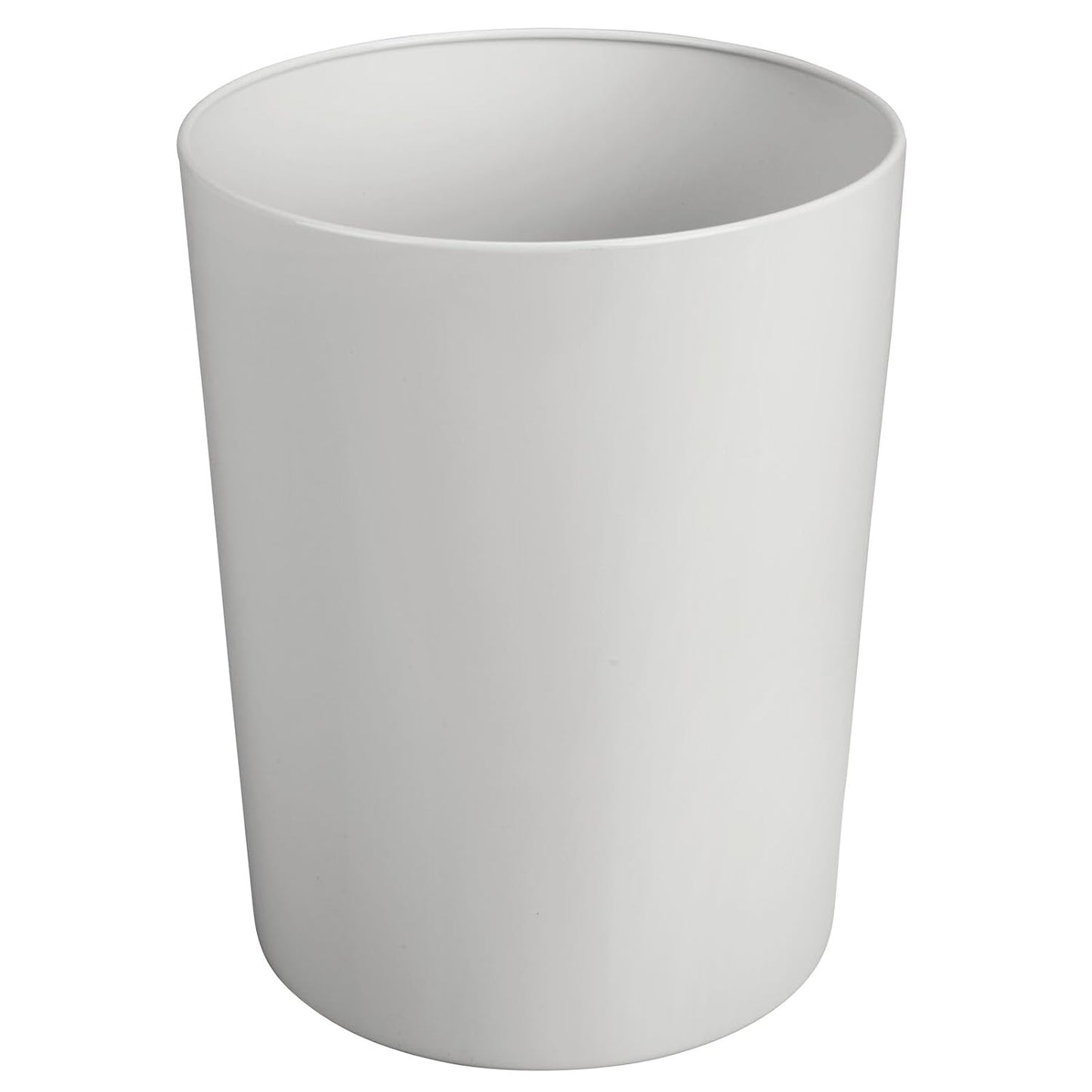 mDesign Round Metal Small 1.7 Gallon Recycle Trash Can Wastebasket, Garbage Container Bin for