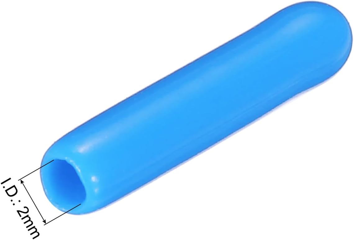 uxcell 20pcs Rubber End Caps 2mm(1/16") ID Vinyl PVC Round Tube Bolt Cap Cover Screw Thread