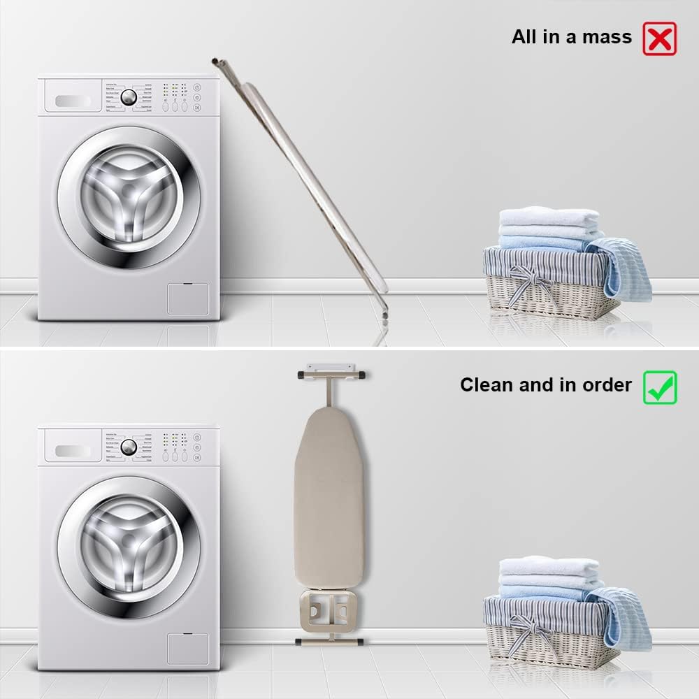 Ironing Board Hanger Wall Mount Ironing Board Holder Organizer Wall Rack for Laundry Rooms Storage