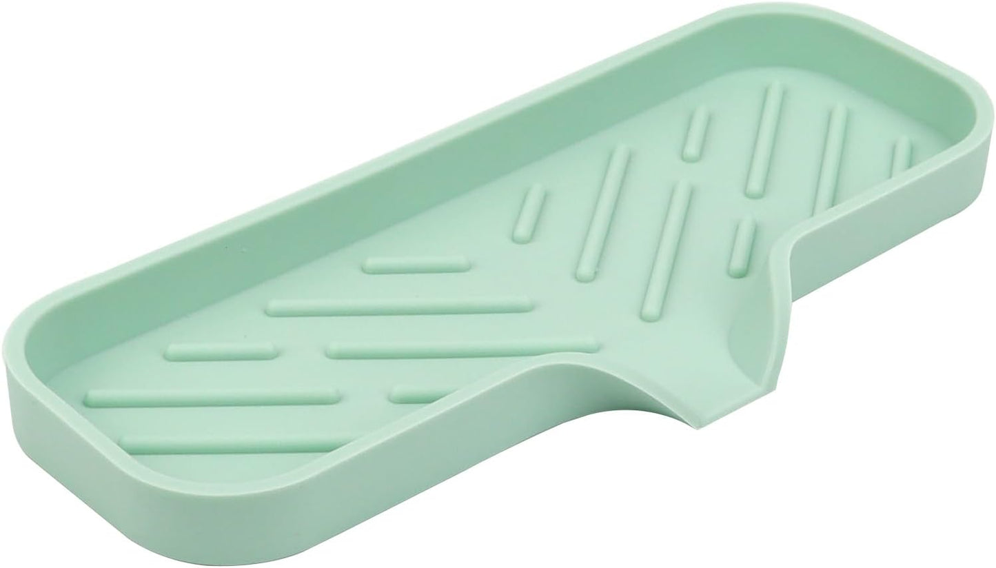 YASMEN Silicone Bathroom Soap Dishes, Sink Sponge Holder for Kitchen, Rubber Soap Dish with Drain