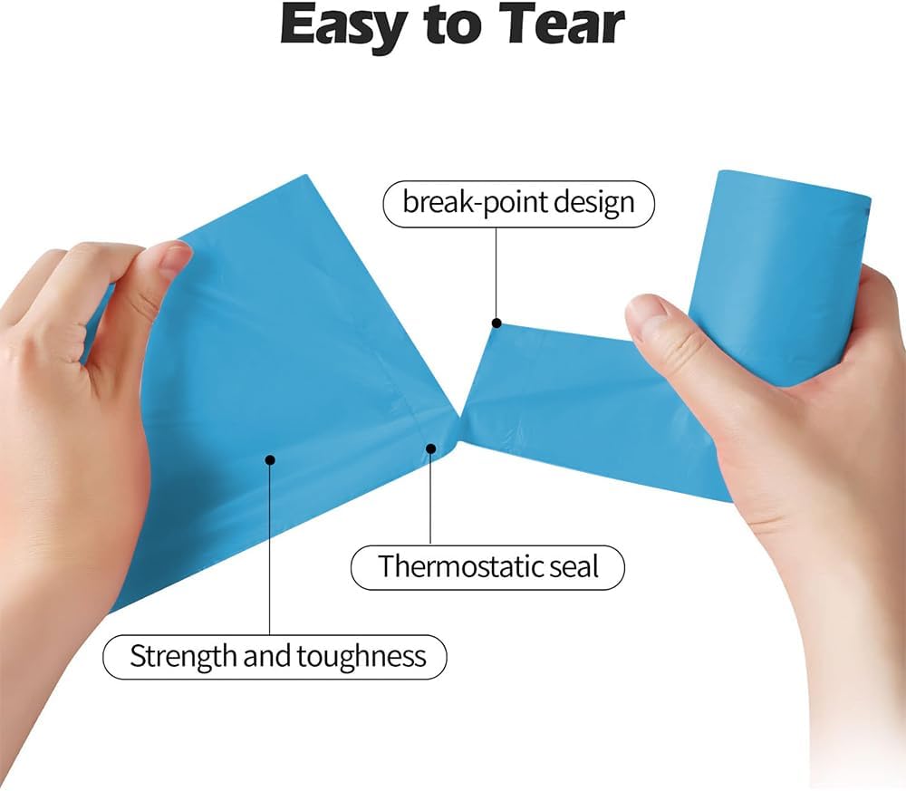 2-4 Gallon Portable Trash Bags,60 Counts Thicken portable Small Garbage Bags for Office