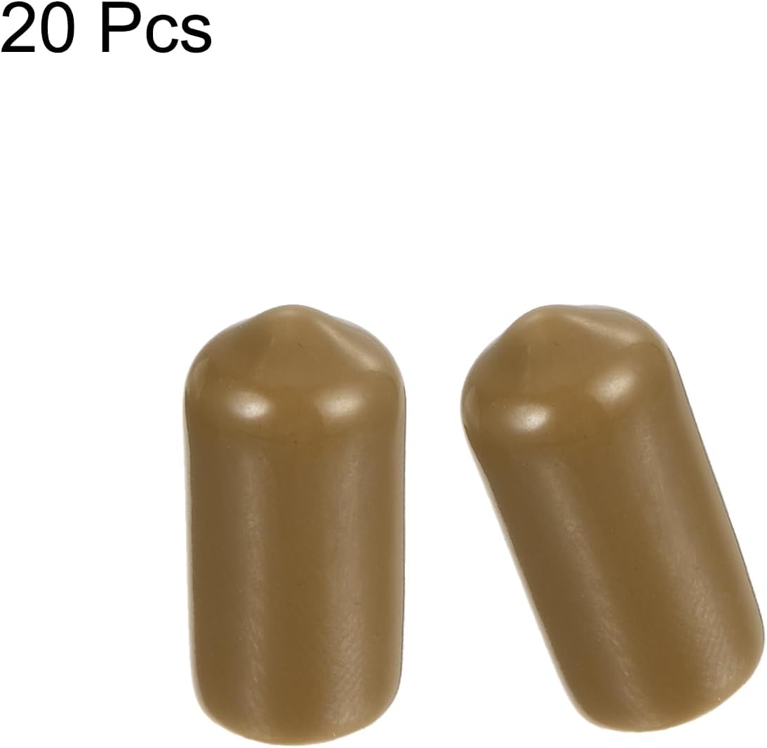 uxcell 20pcs Rubber End Caps 7.5mm ID Vinyl PVC Round Tube Bolt Cap Cover Screw Thread Protectors