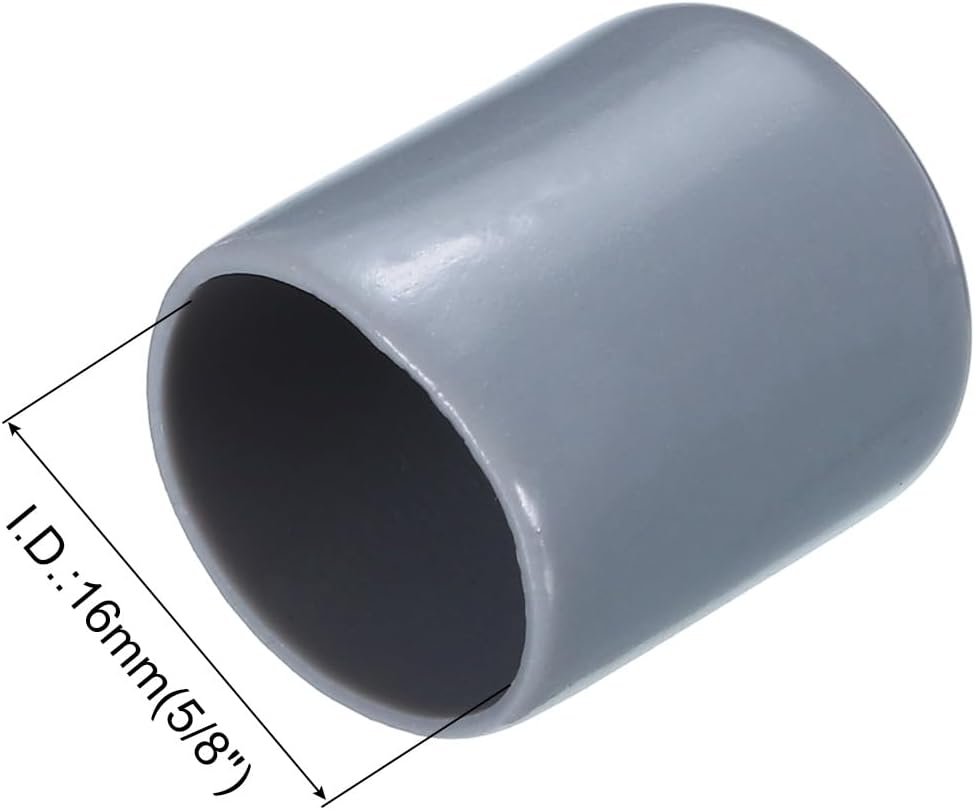 uxcell 20pcs Rubber End Caps 16mm(5/8") ID Vinyl PVC Round Tube Bolt Cap Cover Screw Thread