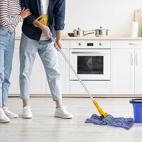 Pack of 6 Heavy Duty Commercial Looped End Cotton Mop,String Cotton Mop Refill Heads for