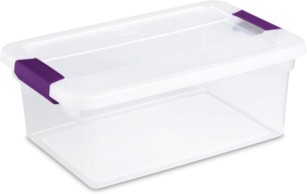 Sterilite 36-Pack 15 Quart Clearview Latch Box, Stackable Organizer Bins with Latching Lids - Clear
