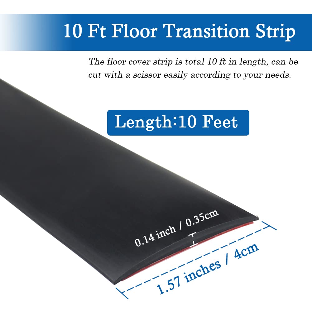 Floor Transition Strip Self Adhesive Floor Cover Strips Laminate 1.57" Wide Vinyl Flat Divider
