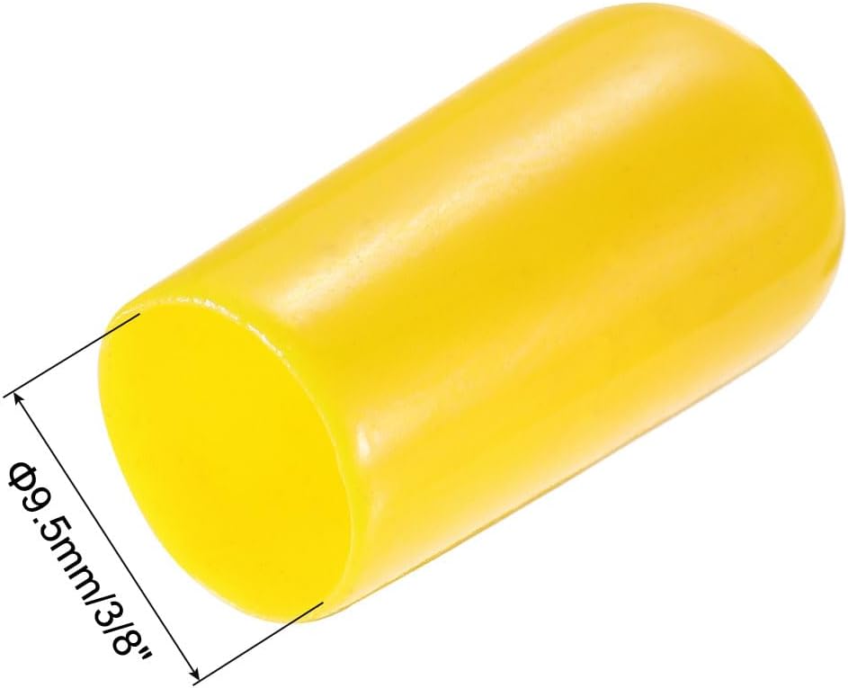 uxcell 20pcs Rubber End Caps 9.5mm(3/8") ID Vinyl PVC Round Tube Bolt Cap Cover Screw Thread