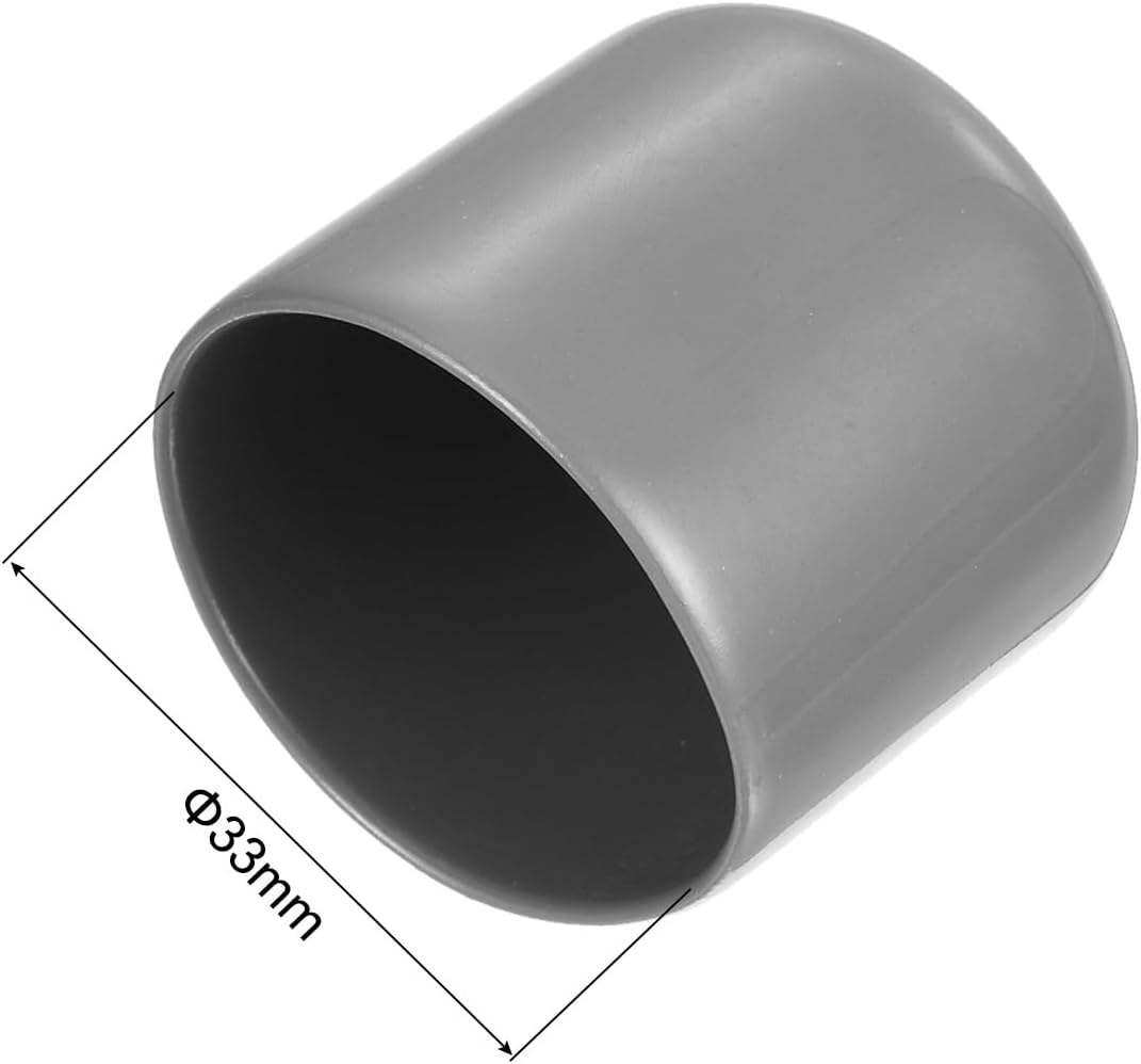 uxcell 20pcs Rubber End Caps Protective Caps 33mm ID Vinyl PVC Round Tube Bolt Cap Cover Screw
