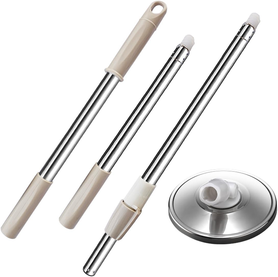 Extended Spin Mop Replacement Mop Handle, Upgraded 60-inch 360 Degrees Rotating Telescopic