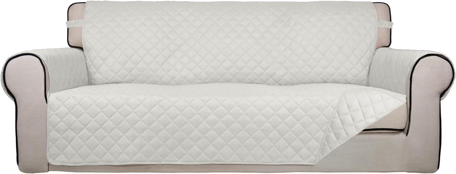 PureFit Reversible Quilted Sofa Cover, Water Resistant Slipcover Furniture Protector, Washable
