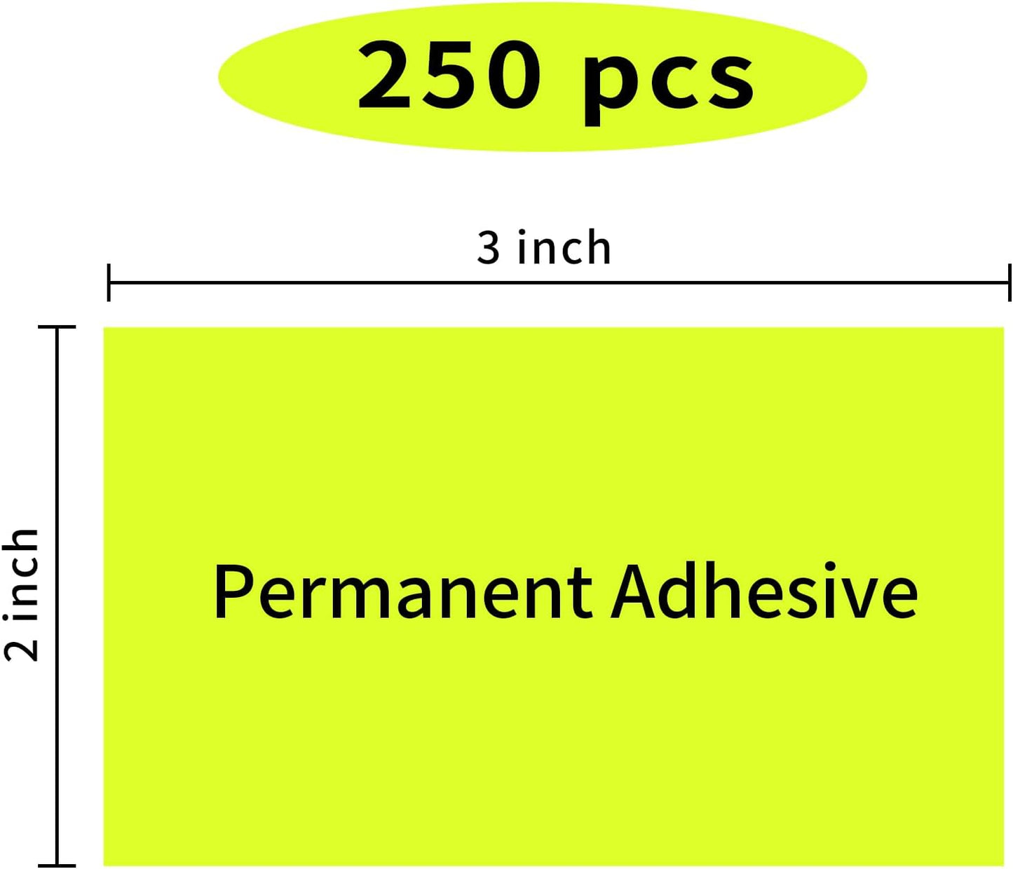 STARLIBOO Neon Colored Labels Stickers 3 x 2 Inch, Rectangle Moving Labels Stickers, 250Pcs Garage