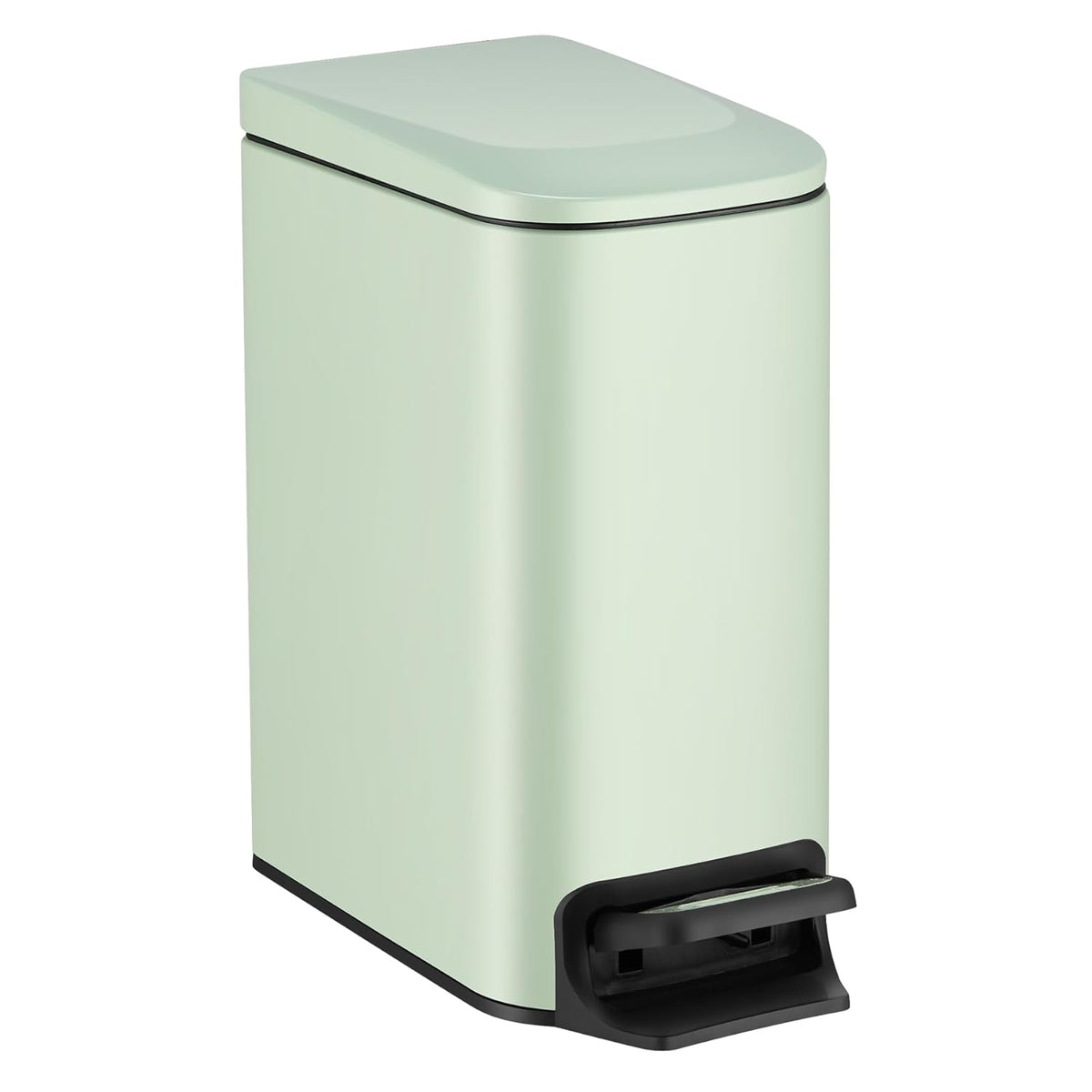 TIPGO Slim Bathroom Trash Can with Lid Soft Close, 6 Liter / 1.6 Gallon Stainless Steel Garbage Can