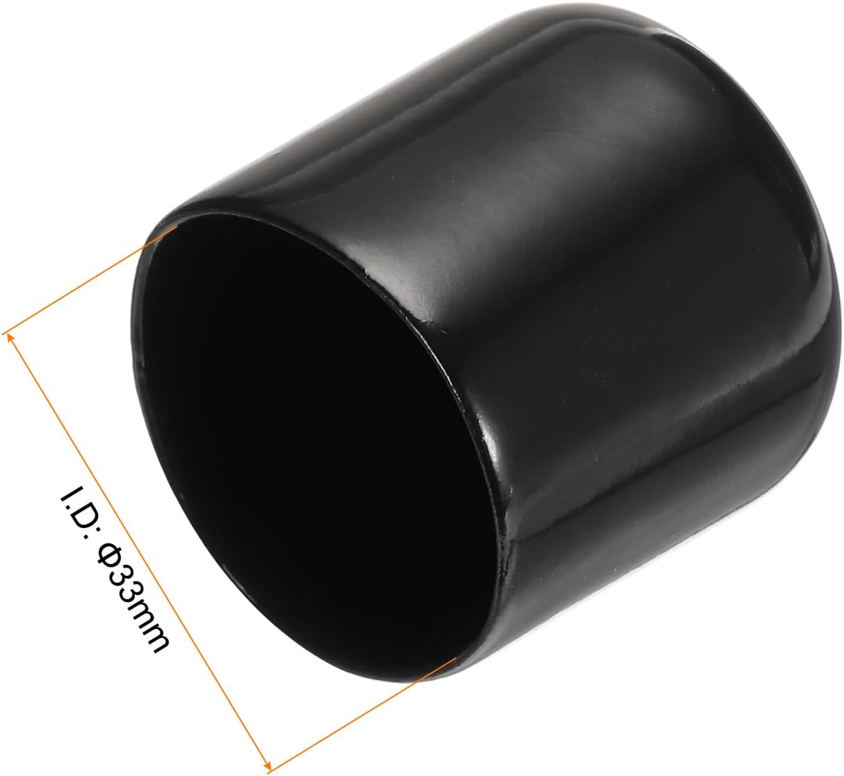 uxcell 20pcs Rubber End Caps 33mm ID Vinyl PVC Round Tube Bolt Cap Cover Screw Thread Protectors