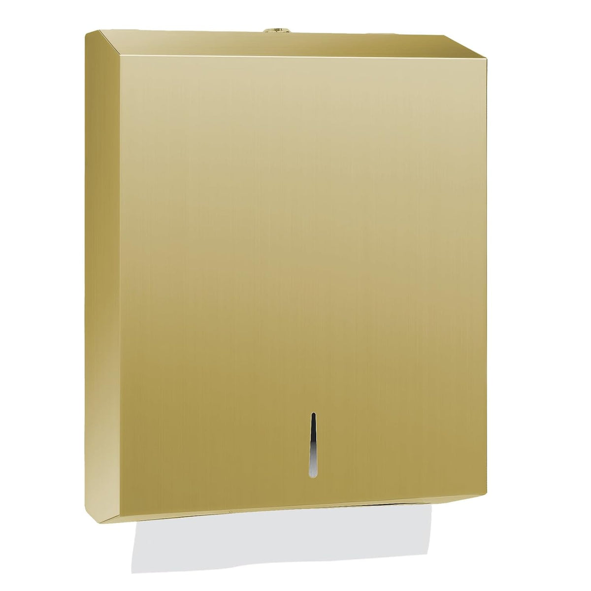 Paper Towel Dispenser Wall Mount, Brushed Gold Stainless Steel Commercial Paper Towel Holder with