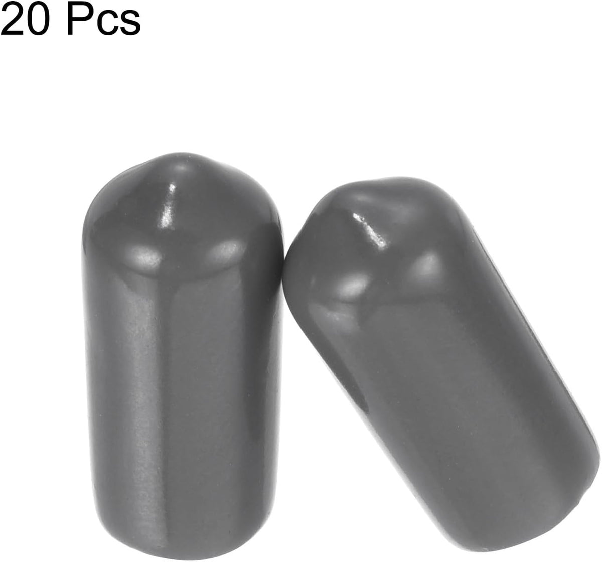 uxcell 20pcs Rubber End Caps 7mm(1/4") ID Vinyl PVC Round Tube Bolt Cap Cover Screw Thread