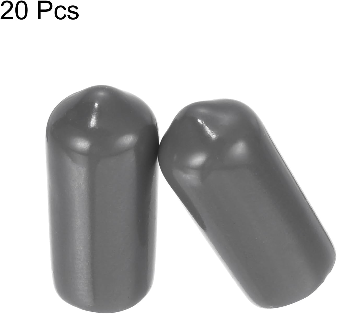 uxcell 20pcs Rubber End Caps 7mm(1/4") ID Vinyl PVC Round Tube Bolt Cap Cover Screw Thread