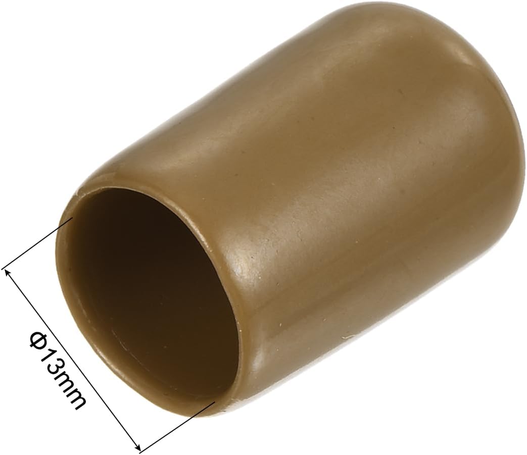 uxcell 20pcs Rubber End Caps 13mm ID Vinyl PVC Round Tube Bolt Cap Cover Screw Thread Protectors