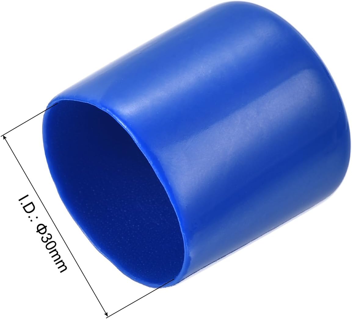 uxcell 20pcs Rubber End Caps 30mm ID Vinyl PVC Round Tube Bolt Cap Cover Screw Thread Protectors