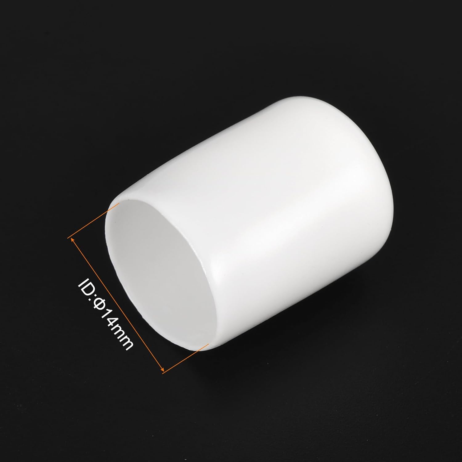 uxcell 20pcs Rubber End Caps 14mm(9/16") ID Vinyl Round End Cap Cover Screw Thread Protectors White