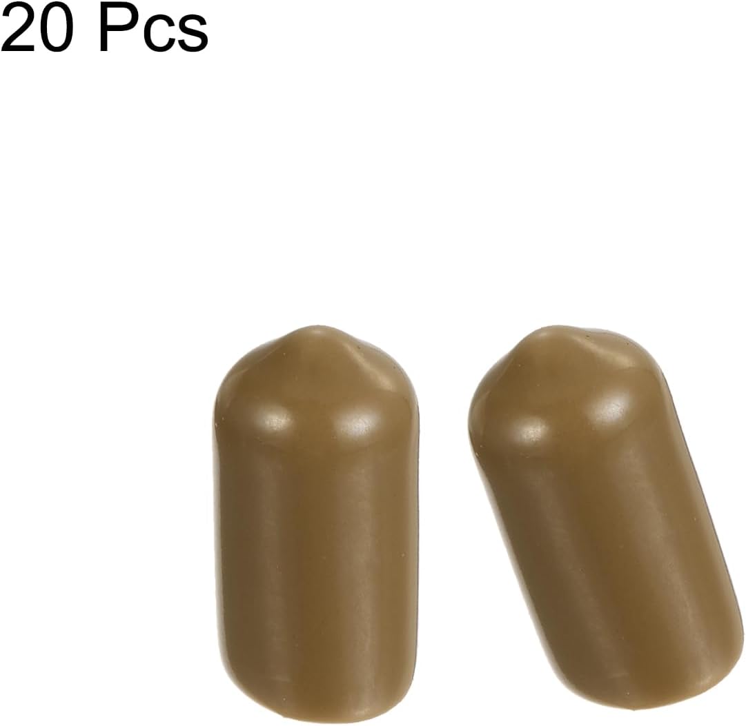 uxcell 20pcs Rubber End Caps 8mm(5/16") ID Vinyl PVC Round Tube Bolt Cap Cover Screw Thread