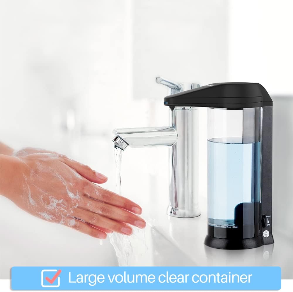 Secura 17oz Automatic Liquid Soap Dispenser, Touchless Battery Operated Hand Soap Dispenser with