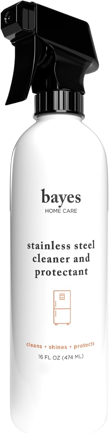Bayes High-Performance Stainless Steel Cleaner Spray, Polish, and Protectant - Indoor & Outdoor