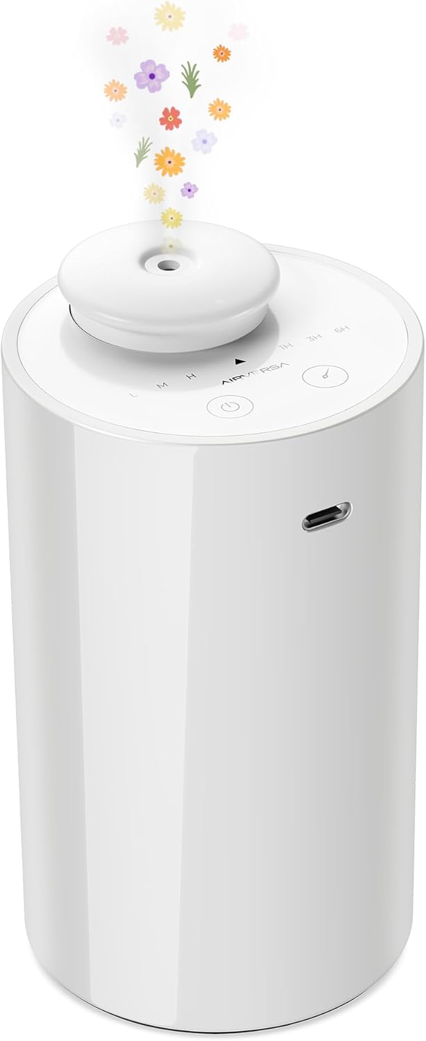 Waterless Diffuser for Essential Oil, Battery Operated Nebulizer, 0.7 Fl.Oz./ 20mL Capacity, Mini