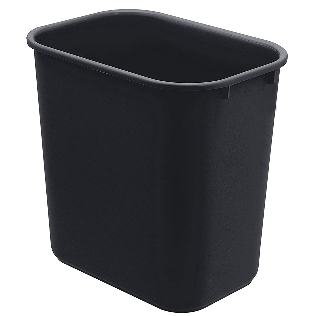 Acrimet Wastebasket, Deskside Bin, 6.75 Gallon/ 27 Quart/ 24 Liter (Plastic) (Black Color) (Set of