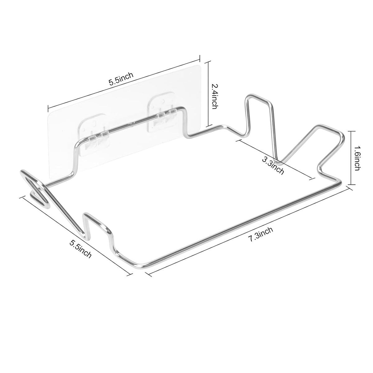 Stainless Steel Trash Bag Holder for Kitchen Cabinets Doors and Cupboards, Under Sink Bag Hanger