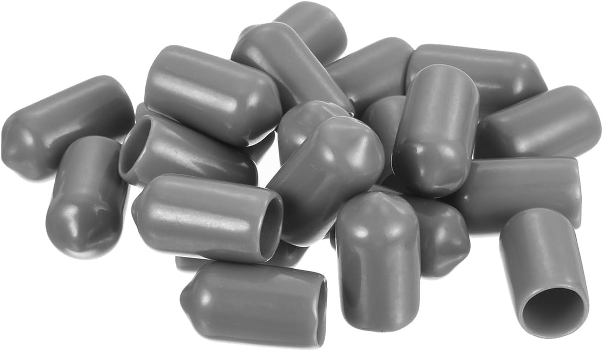 uxcell 20pcs Rubber End Caps Protective Caps 8.5mm ID Vinyl PVC Round Tube Bolt Cap Cover Screw