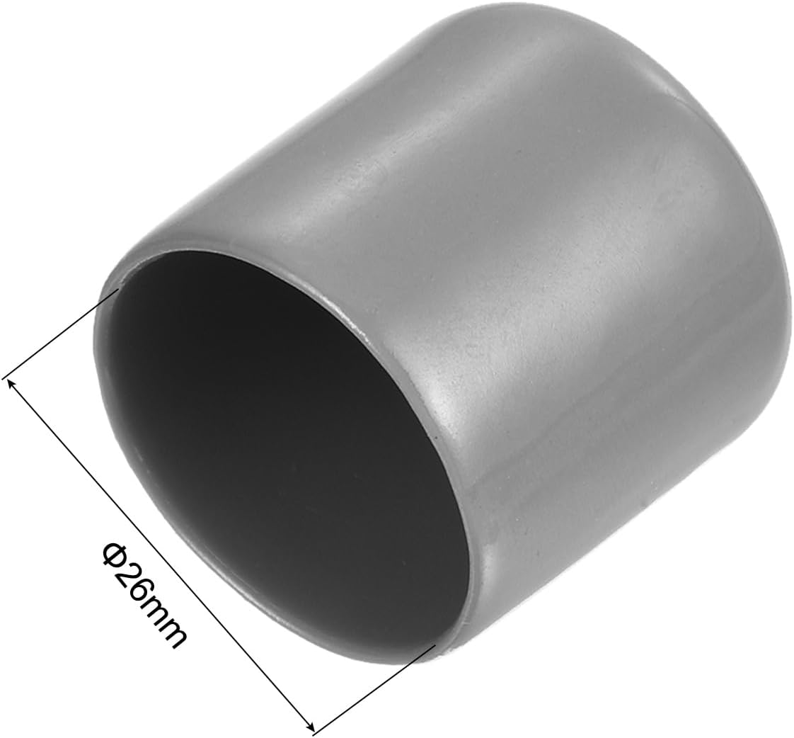 uxcell 20pcs Rubber End Caps Protective Caps 26mm ID Vinyl PVC Round Tube Bolt Cap Cover Screw