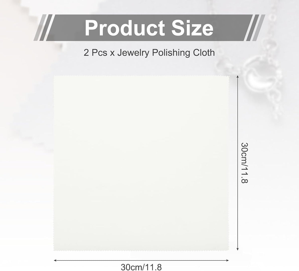 MECCANIXITY Jewelry Polishing Cloth 11.8x11.8 Inch Silver Polish Cleaning Cloths Jewelry Cleaner
