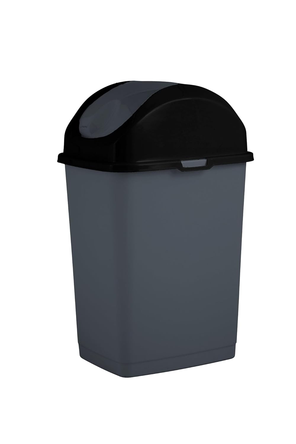 Superio Mini Plastic Trash Can with Swing Top Lid 1.25 Gallon Compact Small Waste Bin Portable