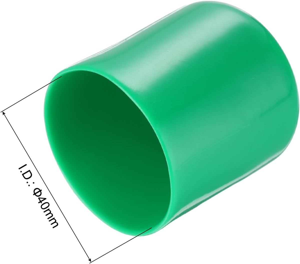 uxcell 20pcs Rubber End Caps 40mm ID Vinyl PVC Round Tube Bolt Cap Cover Screw Thread Protectors