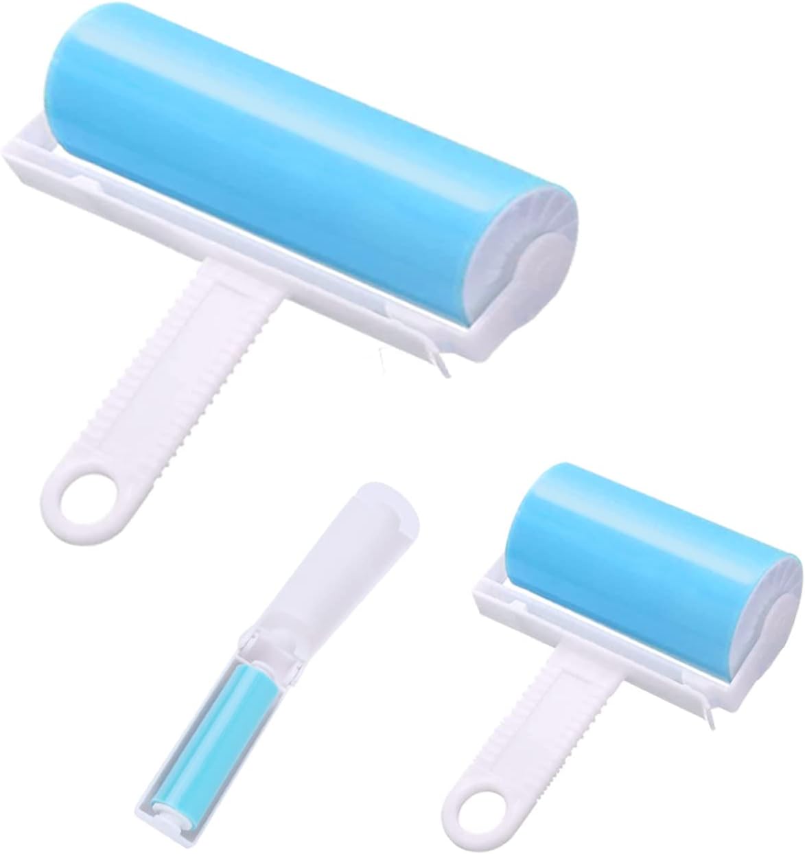 Travel Lint Roller 3 Pack, Washable Lint Roller Reusable Compact Pet Hair Remover Cleaner with