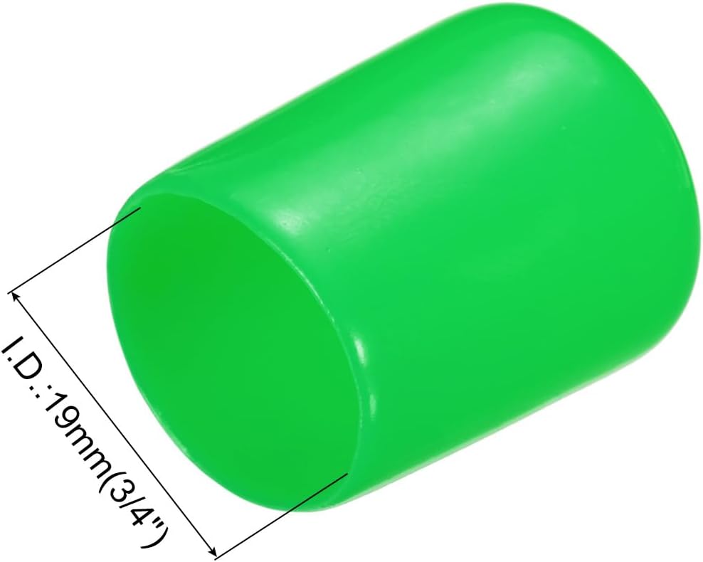 uxcell 20pcs Rubber End Caps 19mm(3/4") ID Vinyl PVC Round Tube Bolt Cap Cover Screw Thread