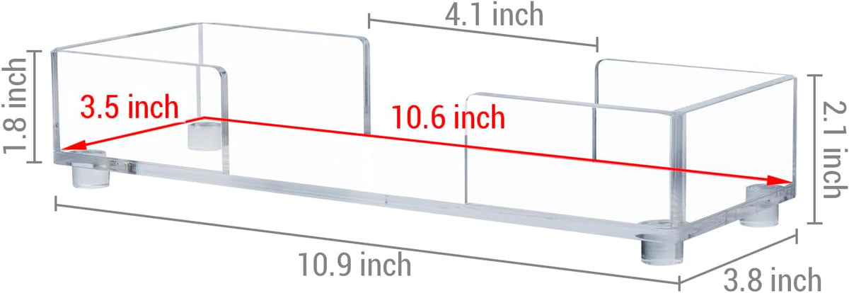 MyGift Modern Premium Clear Acrylic Bathroom Paper Towel Holder for Trifold, Z-Fold and Multifold