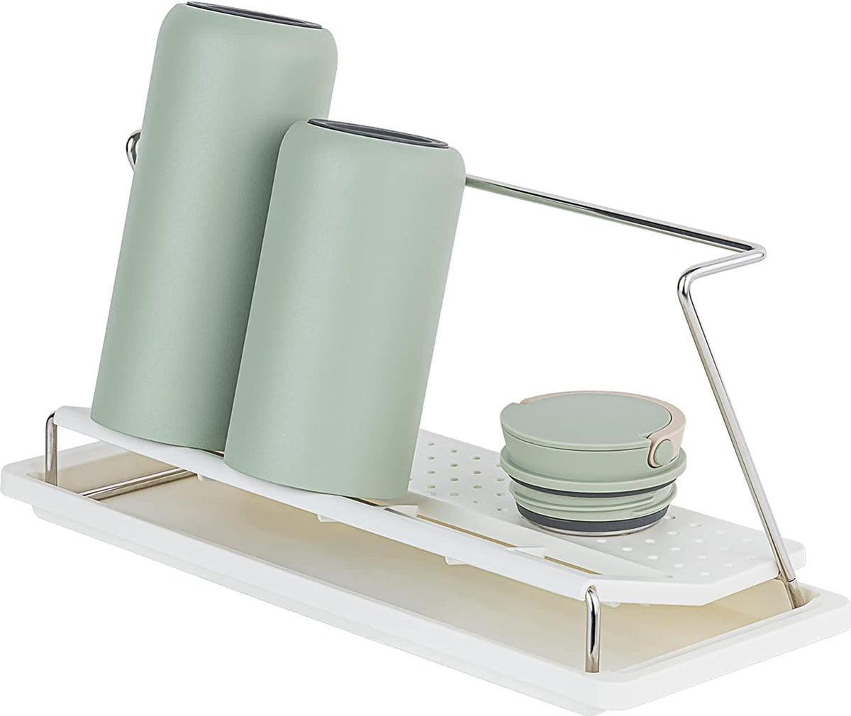carrotez Bottle Drying Rack, Tumbler Rack with Drain Tray - Narrow and Wide Openings with Various