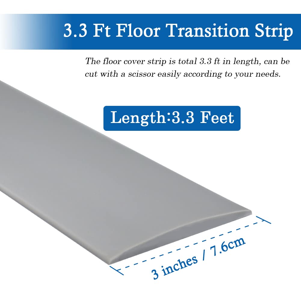 Floor Transition Strip Self Adhesive Floor Cover Strips Laminate 3" Wide Vinyl Flat Divider