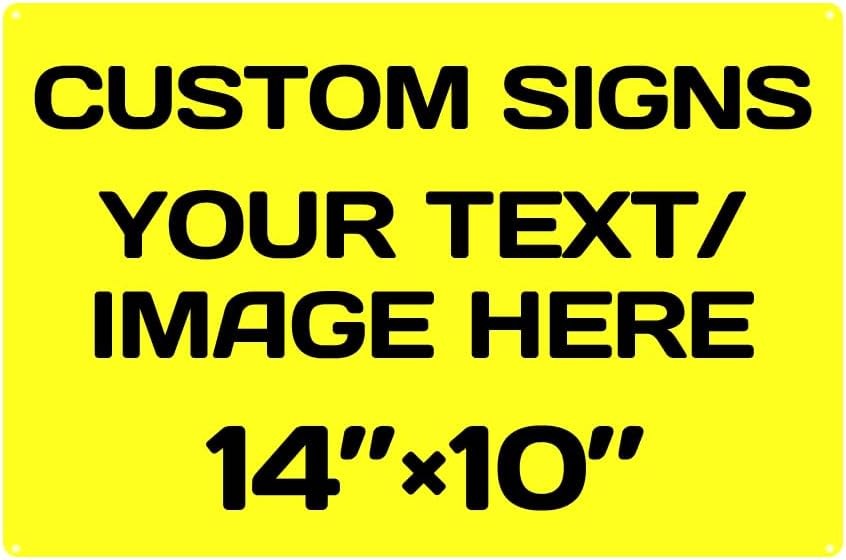 Repaly Personalized signs,Aluminum Weatherproof Metal Sign Multiple Sizes Custom Personalized Text