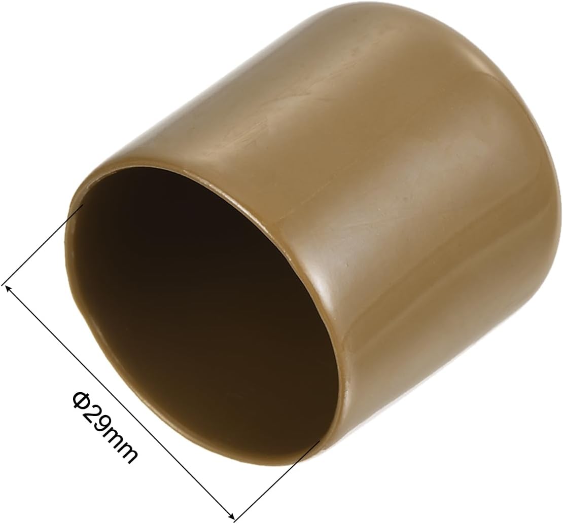uxcell 20pcs Rubber End Caps 29mm(1 1/8") ID Vinyl PVC Round Tube Bolt Cap Cover Screw Thread